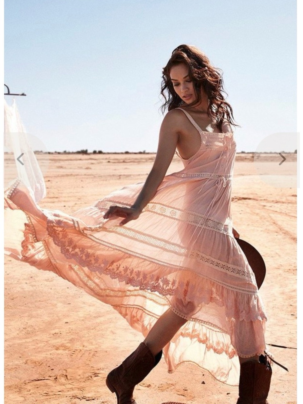 SPELL Rare Unicorn Prairie Gown in blush Spell and the Gypsy Dress - Picture 14 of 14